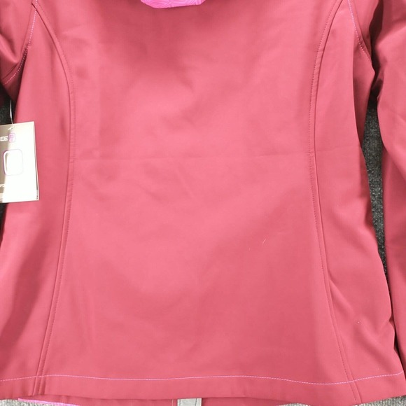 Free Tech Women's Jacket Pink Medium Zip Front Hooded Zip Pockets W/Tags - Picture 7 of 14